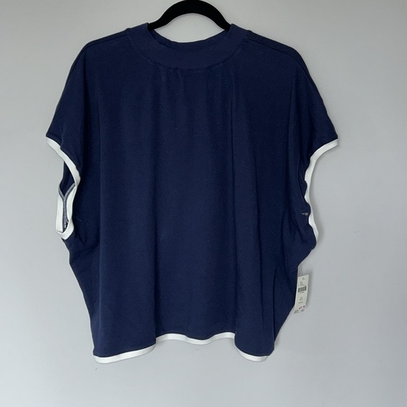 Maeve Mock Neck Shell Top Navy NWT - Picture 5 of 8